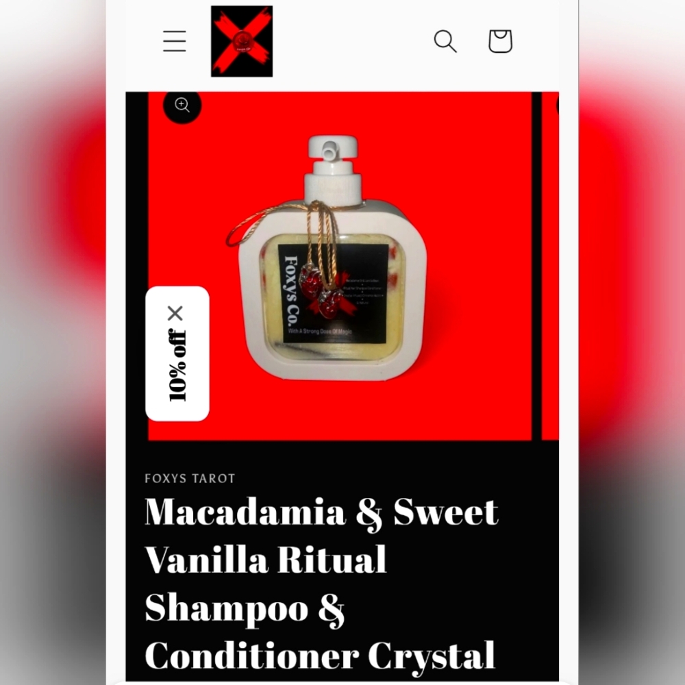 Macadamia & Sweet Vanilla Ritual Shampoo & Conditioner Crystal - White